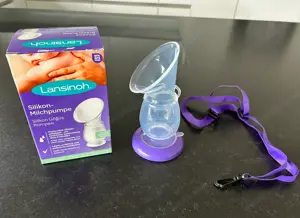 Lansinoh Silikon Milchpumpe unbenutzt