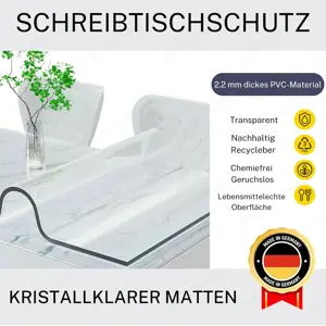 Artwelt Tischfolie 2,2 mm Kratzfest Wasserdicht | Made in Germany | Maßanfertigung DHL Versand Bild 3