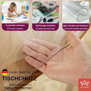 Runde Tischfolie 2mm glasklar, Wunschmaß   robust & wasserdicht, DHL Direktversand! Bild 2