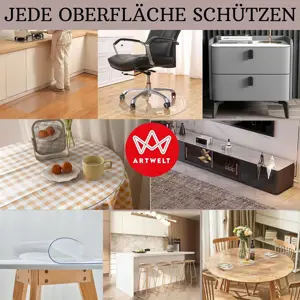 Runde Tischfolie 2mm glasklar, Wunschmaß   robust & wasserdicht, DHL Direktversand! Bild 7