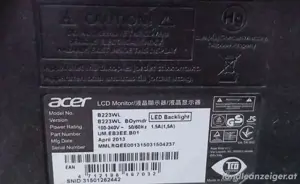 Monitor Acer B223WL Bild 2