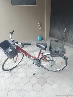 Damen City Bike 21 Gang Korb Licht 