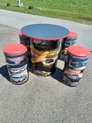 Bartisch und 4 Hocker Bild 3