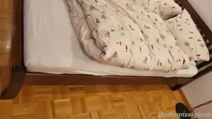 Doppelbett Echtholz braun  Bild 2