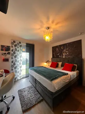 Boxspringbett in Dunkelgrau 