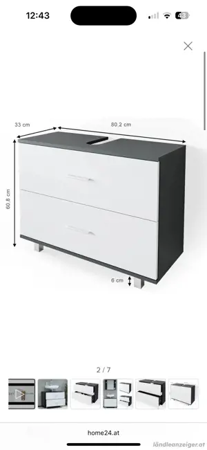 Waschbeckenunterschrank Kästchen