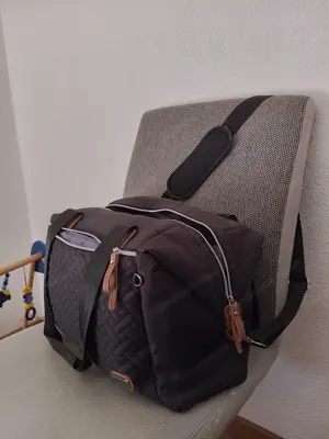 Große Wickeltasche schwarz Bild 2