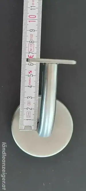 12 Handlaufhalter mit Kabeldurchführung, Edelstahl, gebürstet, für LED geeignet neu Bild 5