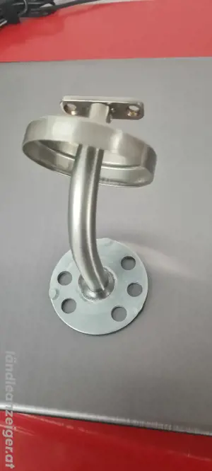 12 Handlaufhalter mit Kabeldurchführung, Edelstahl, gebürstet, für LED geeignet neu Bild 3