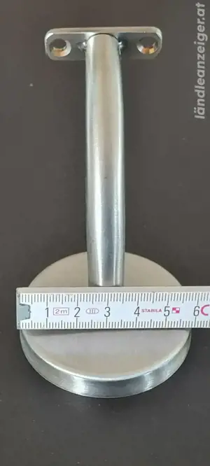 12 Handlaufhalter mit Kabeldurchführung, Edelstahl, gebürstet, für LED geeignet neu Bild 6