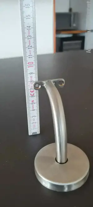 12 Handlaufhalter mit Kabeldurchführung, Edelstahl, gebürstet, für LED geeignet neu Bild 7