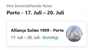 Hotel in Porto, Portugal 17.7 bis 20.7.2025