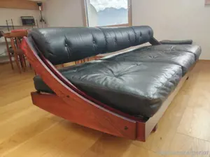 Vintage Mid Century Sofa Leder Gianni Songia für Luigi Sormani 60er Jahre