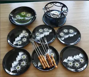 Fondueteller u. Rechaud u. Fonduegabeln, Superpreis