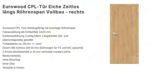 Innentüren  Marke Eurowood CPL  Eiche Zeitlos (DANA) 