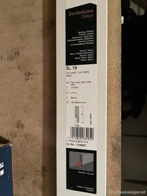 Parador Sockelleisten SL18 weiß - 7 Stück - NEU & eingeschweißt
