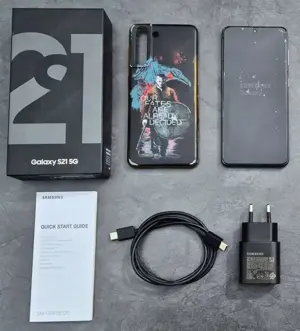 Smartphone Samsung Galaxy S21 5G 256GB 8GB RAM Dual-Sim offen für alle Netze+Handyhülle+Schutzfolie