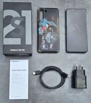 Smartphone Samsung Galaxy S21 5G 256GB ROM 8GB RAM Dual-Sim grau offen + Handyhülle + Schutzfolie Bild 2