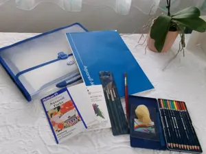 Aquarelle - Farben - Pinsel + Block