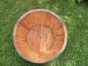 Holzeimer aus massivem Robinienholz Bild 3