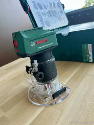 Bosch 2in1 Akku-Kanten- Oberfräse AdvancedTrimRouter 18V-8   neuwertig, inkl Zubehör Bild 5