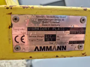 Rüttelplatte Ammann AVH 6030 mit Hatz Motor, Bodenverdichter Bild 5
