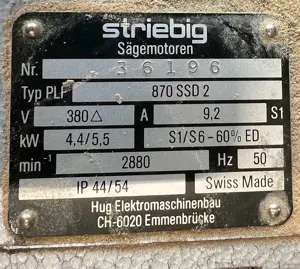 STRIEBIG Plattensäge Gebrauchtmaschine Bild 3