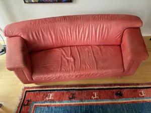 Rote Ledercouch von Züco