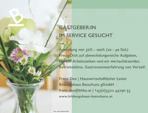 Mitarbeiter:in im Service | Gastgeber:in gesucht