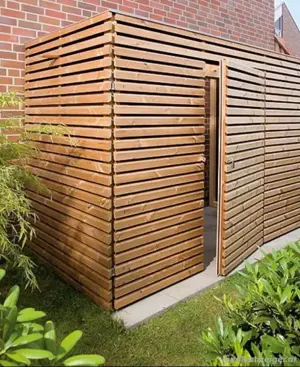 Fahrradgarage, Zaun, Mülltonnen.... Bild 10