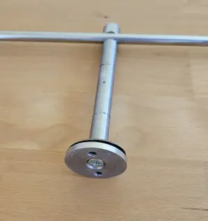 Massive Edelstahl-Vorhangstange 2,52 m   Maßanfertigung vom Spengler Bild 3