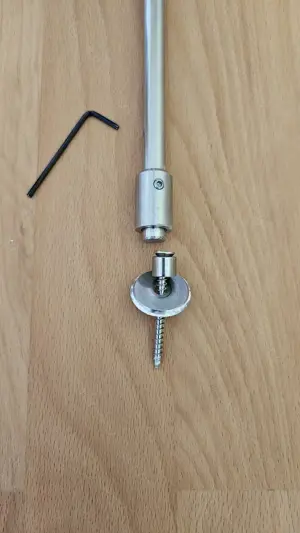 Massive Edelstahl-Vorhangstange 2,52 m   Maßanfertigung vom Spengler Bild 2