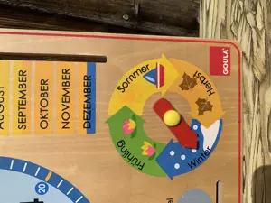 Kalenderuhr - Nachhaltig aus Holz- Goula Bild 2