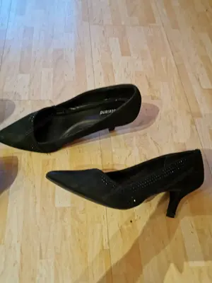Pumps Graceland Velouroptik m. Glitzerrand Absatz ca. 5,5 cm 