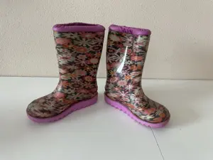 Gummistiefel "Romika" (transparent) mit Blumenmuster Größe 23 Mädchen Kleinkind Bild 4