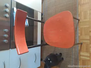 2 Stühle Holz Rot