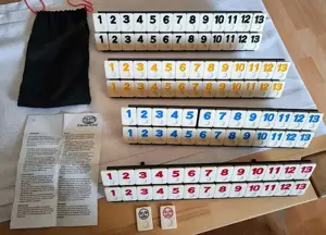 Rummikub-Spiel mit 106 Melamin-Steinen, Topzustand