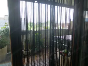 Fadenvorhang Schiebevorhang Insektenschutz Überlänge Schwarz Top Bild 2