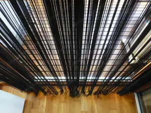 Fadenvorhang Schiebevorhang Insektenschutz Überlänge Schwarz Top Bild 4