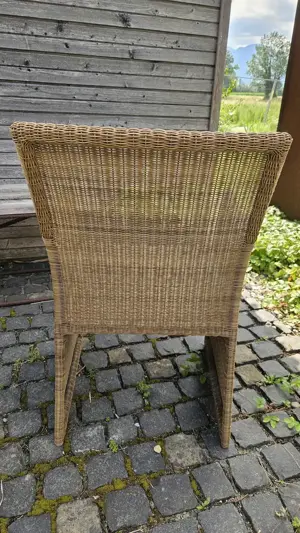 2 Stück Gartenstühle aus Rattan-Kunststoffgeflecht - gebraucht  Bild 3