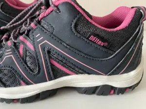 Trekking-Schuhe dunkelblau mit pinken Streifen Gr. 33  Mädchen  Kinder  Bild 2