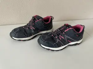 Trekking-Schuhe dunkelblau mit pinken Streifen Gr. 33  Mädchen  Kinder  Bild 4