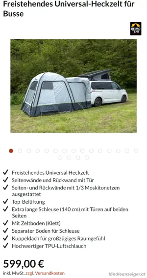 Aufblasbares Universal-Heckzelt für Busse Bild 3