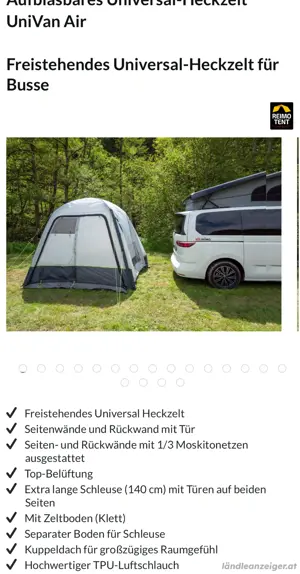 Aufblasbares Universal-Heckzelt für Busse Bild 2