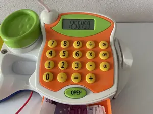 Supermarkt Kasse mit echtem Rechner - Spielzeug - Verkaufsladen Bild 3