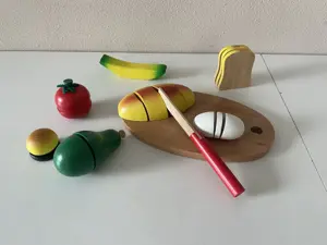 Lebensmittel aus Holz zum Schneiden lernen - Verkaufsladen - Spielzeug - Kleinkind Bild 2