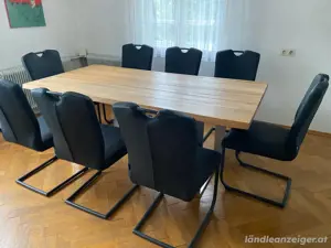 Esszimmergarnitur Tisch mit 8 Stühlen