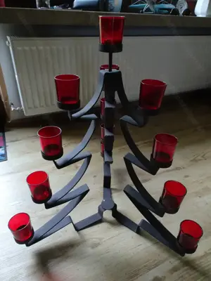 Weihnachtsbaum -romantisch- aus Metall für Teelichter