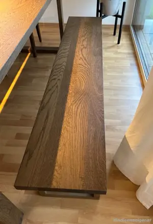 Esstisch mit Bank   Eichenfurnier  Bild 2