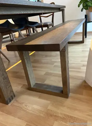 Esstisch mit Bank   Eichenfurnier  Bild 4